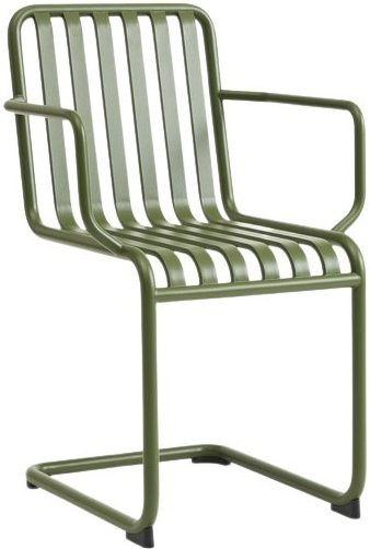 HAY Palissade Cantilever Armlehnstuhl aus Stahl in Green - Bild 1