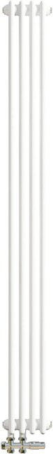 AICA Traditioneller 2-Spalten Heizkörper im Gusseisenstil, Weiß, Höhe: 180 cm, Breite: 20 cm - Bild 1
