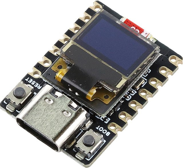 ESP32-S3 Entwicklungsboard Dual-Core mit 2,4GHz WiFi und Bluetooth, 0,42 Zoll SSD1315 Display und USB-C Anschluss, Schwarz - Bild 1