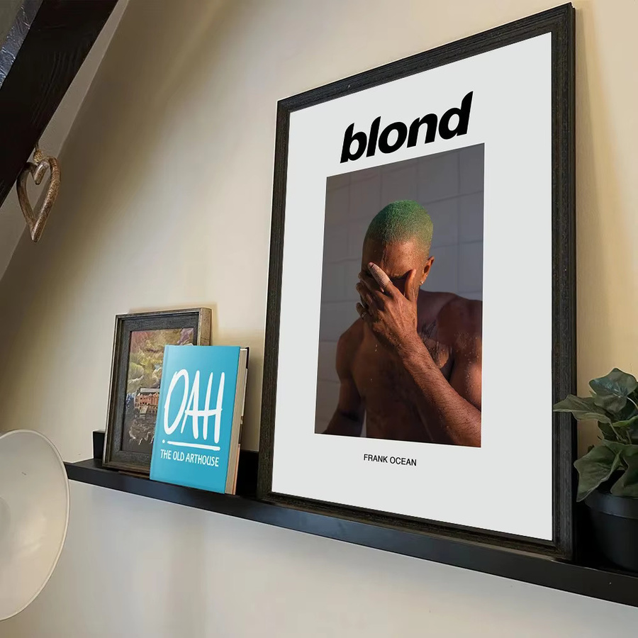 A-Frank Ozean Blonde Poster Selbstklebender Wasserdichter Wandaufkleber aus Papier für Kaffeehäuser und Wohnräume - Bild 4