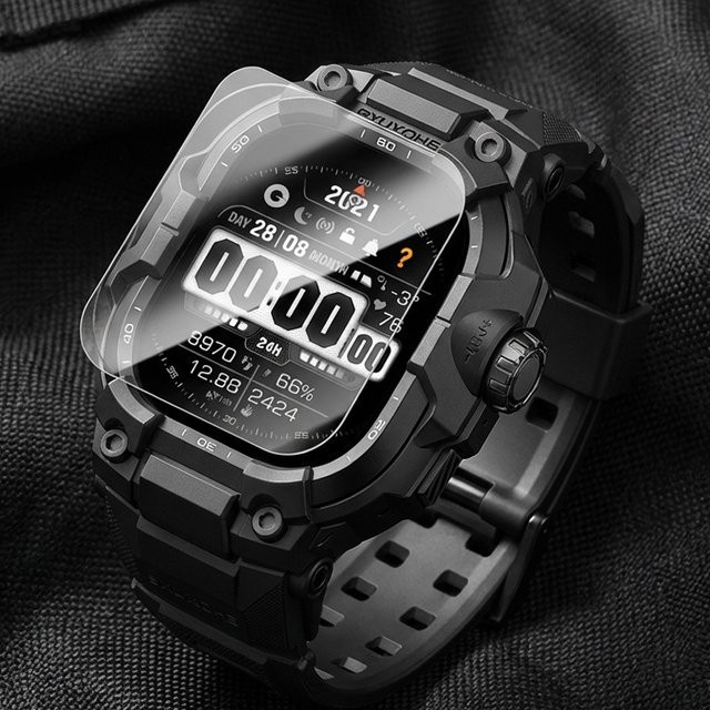 FancyWrist Uhrenarmband, Edelstahl, Silikon, Schwarz, Unisex - Bild 1