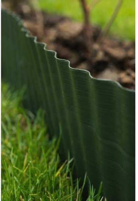 Grüne Rasenkante aus Polyethylen von NATUR, Höhe: 25 cm, Länge: 9 m - Bild 1