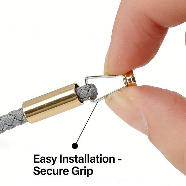Metall-Kordelstopper in Gold für DIY-Bastelarbeiten und Schnürsenkel-Endverschlüsse - Bild 1