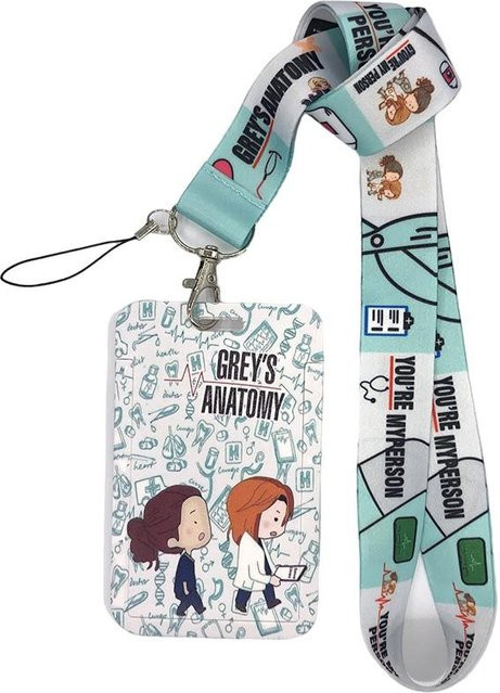 CHIC STUDIO Schlüsselanhänger Halsband, Violett, Grey's Anatomy Cartoon - Bild 1