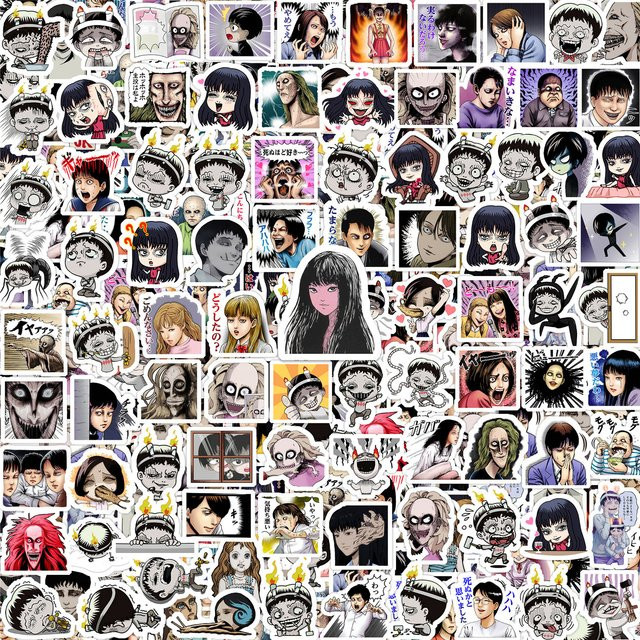 125 Stück Tomie Junji Ito Aufkleber im Horror Anime Stil, bunte Sticker für Laptop, Scrapbook und DIY-Projekte - Bild 1