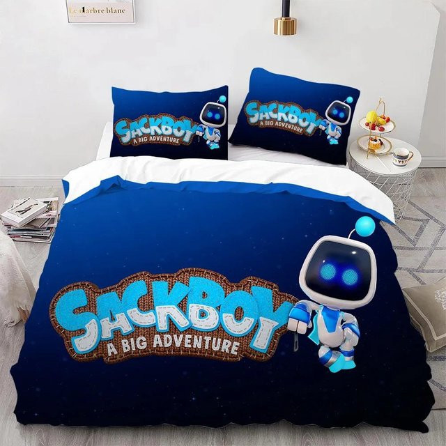 Astro Bot Bettwäsche-Set mit Kissenbezug, Blau, B/H: 175 x 220 cm - Bild 1