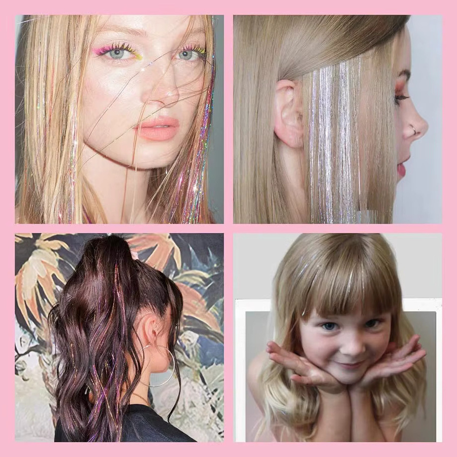 Soul Queen Haar-Glitzer-Set, Haarverlängerungswerkzeuge und Zubehör - Bild 4