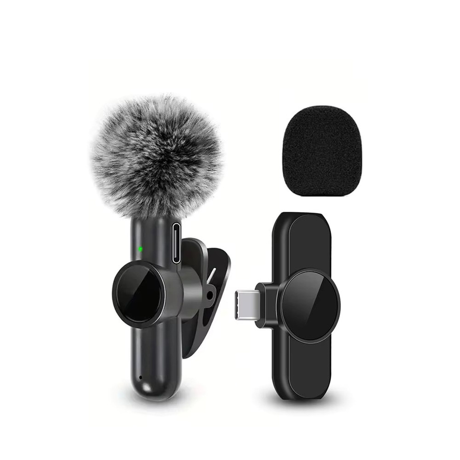 SNZIYAG K61 Drahtloses Lavalier-Mikrofon in Schwarz mit USB-C Anschluss für Live-Streaming und Videoaufnahmen - Bild 2