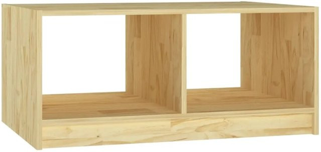 vidaXL Couchtisch aus Kiefer-Massivholz in Braun mit modernem Design, B/T/H: 75 x 50 x 33,5 cm - Bild 1