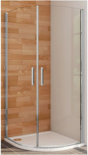Duschparadies Duschkabine Viertelkreis Typ PHX, Runddusche mit 6mm Nano Glas ESG, transparent, B/T/H: 90 x 90 x 195 cm - Bild 1