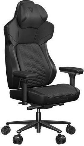 ThunderX3 TEGC-2055101.11 Gaming-Stuhl in Schwarz mit Kopfstütze und Armlehnen aus Kunstleder - Bild 1