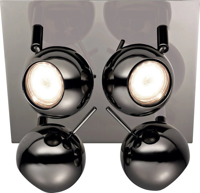 OBI LED Spot 4er Set Grana in Chrom, verstellbare Deckenleuchte mit warmweißem Licht und GU10 Leuchtmitteln - Bild 1