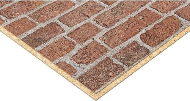 Egger Design-Wandpaneele DecoWall Wismar Backstein in Braun und Multicolour, B: 125 cm, H: 66 cm - Bild 1