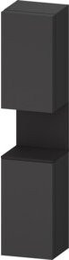 Duravit Hochschrank Qatego in Grau Anthrazit mit 2 Türen und Glasfachböden, B: 40 cm, T: 36 cm, H: 176 cm - Bild 1