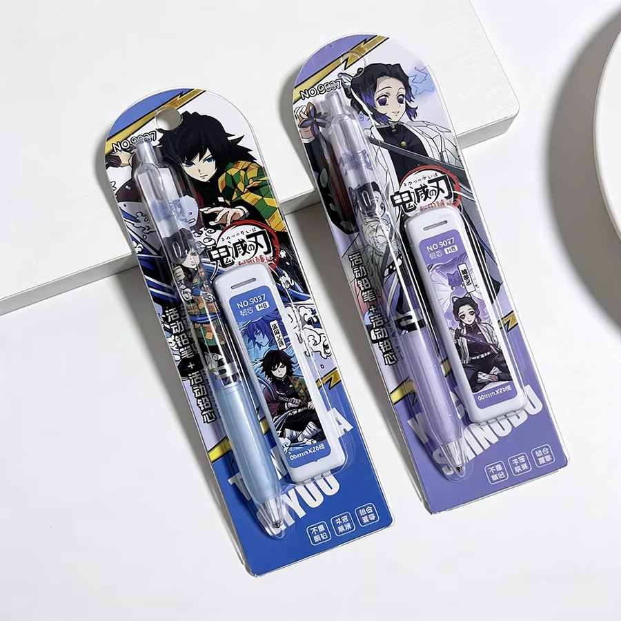 Bandai Demon Slayer Automatikstifte mit 0,5 mm Mine, HB Graphit, Mehrfarbig - Bild 5
