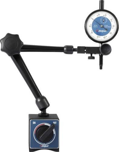 Dasqua 7611-1010 Messuhr mit Magnetfuß in Schwarz mit 10mm Messbereich und 0,01mm Ablesung - Bild 1