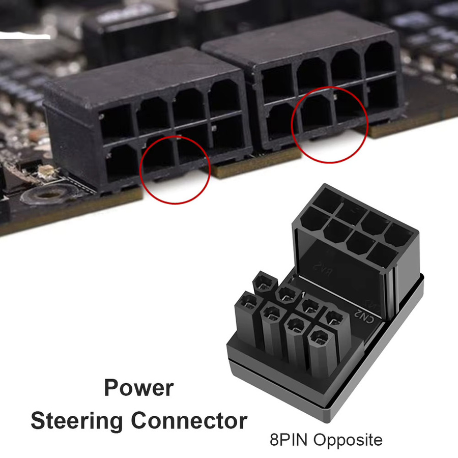 ALLOYSEED PCIe 6/8-Pin VGA Buchse abgewinkelt in Schwarz für Desktop-Grafikkarten und GPUs - Bild 4
