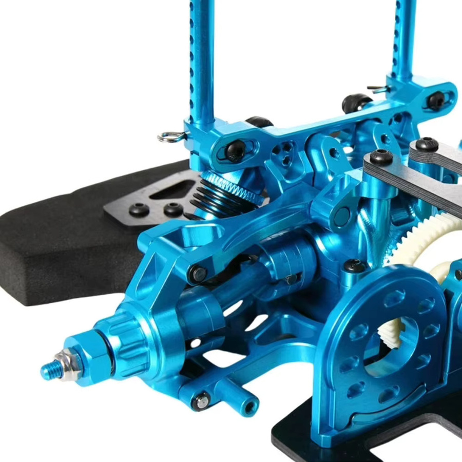 Tamiya Upgrade-Komponenten für Gehäuserahmen aus Aluminiumcarbon, 1:10, Blau, Metall, Zubehör - Bild 3
