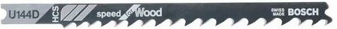Bosch Stichsägeblatt U 144 D Speed for Wood HCS für Holz, 3er-Pack - Bild 1