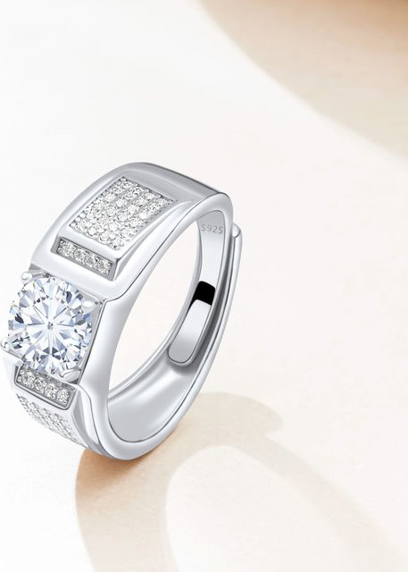BIJOX STORY Moissanit-Ring, 925 Silber, Unisex, Verlobung - Bild 1
