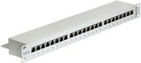 Delock Patchpanel 24 Port Cat.6 19 Zoll in Weiss - Bild 1