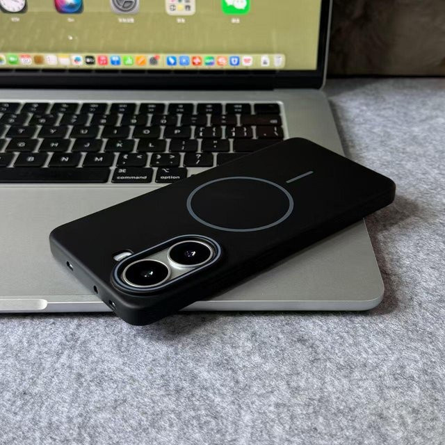 YULIN Schutzhülle für POCO X8 Pro Max und Redmi Turbo Max, Matte harte PC-Hülle mit magnetischer Adsorption, Stoßfester Bumper in Schwarz - Bild 1