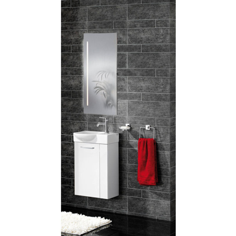 FACKELMANN Wandspiegel AL 40 mit LED-Beleuchtung, rechteckig, grau, B/H/T: 42 x 100 x 3,6 cm - Bild 4