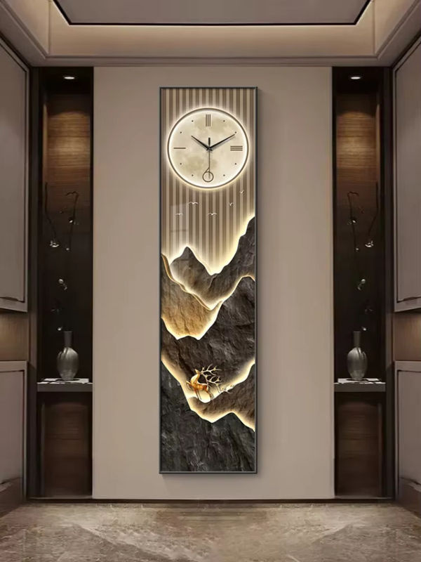 DUTRIEUX Wanduhr aus Holz in Schwarz mit LED-Beleuchtung, minimalistisches Nordic Design, analog und rund - Bild 7