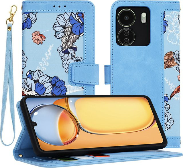 Techsuit FlipCraft Schutzhülle für Xiaomi Poco C65 und Redmi 13C in Blau - Bild 1