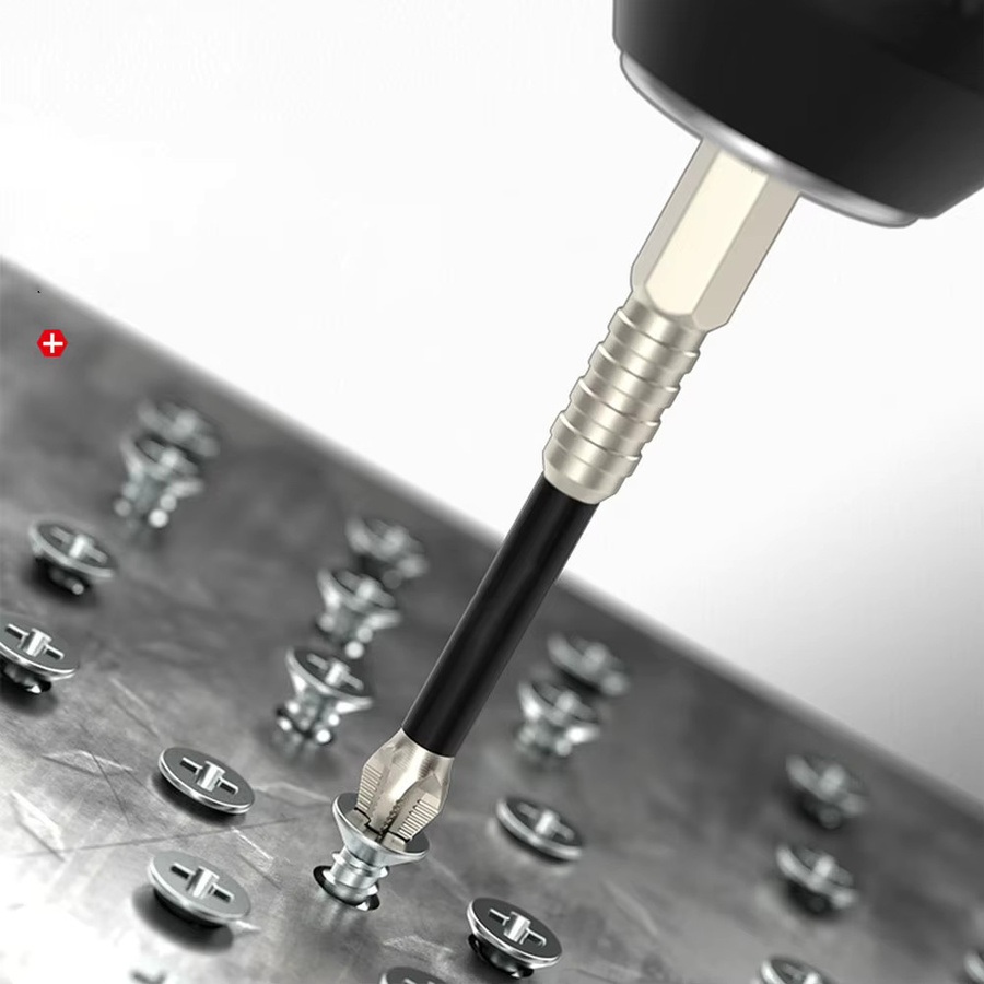 DAZZLEEX Kreuzschlitz-Schraubendreher-Bit PH2 aus Legiertem Stahl, Magnetisch und Rutschfest, Silber - Bild 2