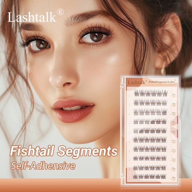Lashtalk Fischschwanz-Segmente, selbstklebend, 60 Cluster, Unisex - Bild 1