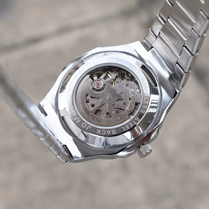 Reef Tiger Armbanduhr, Automatik, Edelstahl, eckig, Schwarz, Silber, Herren - Bild 3