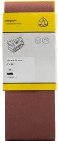 Klingspor Schleifband für Metall, Holz und Lack, Korn 80, Farbe: Braun, B: 10,0 cm, L: 61,0 cm - Bild 1