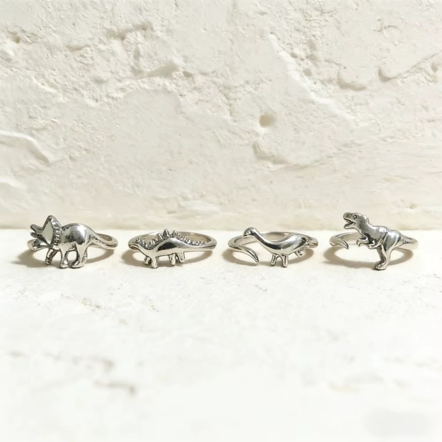 Ringset 925 Silber, Dinosaurier, Vintage - Bild 4