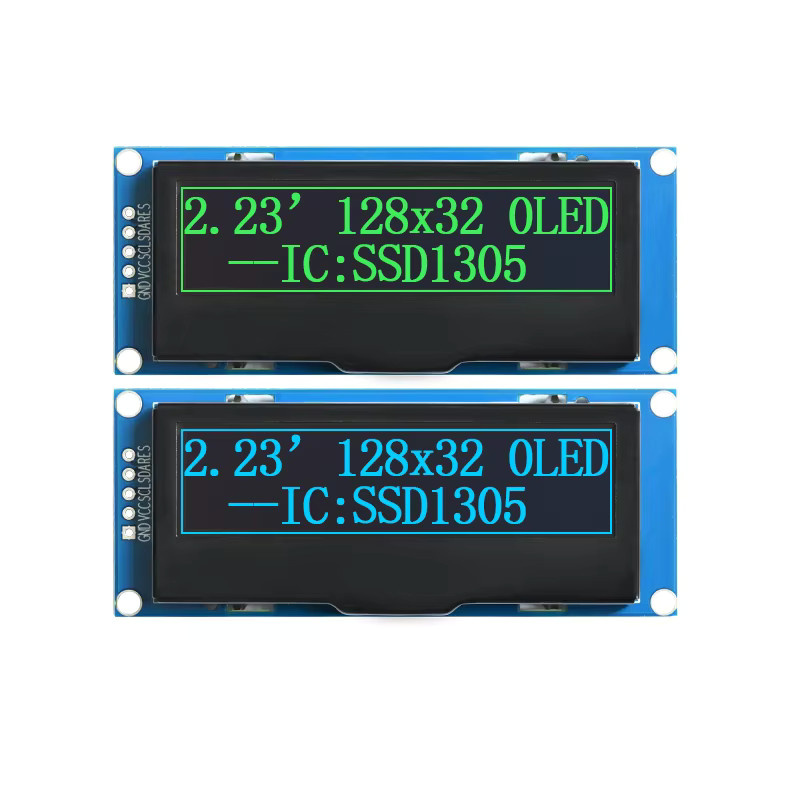 SUNMAXIC OLED-Anzeigemodul mit 2,23 Zoll Display, 128 x 32 Auflösung, SSD1305 Treiber, IIC-Schnittstelle, 5Pin, Weiß und Blau - Bild 2