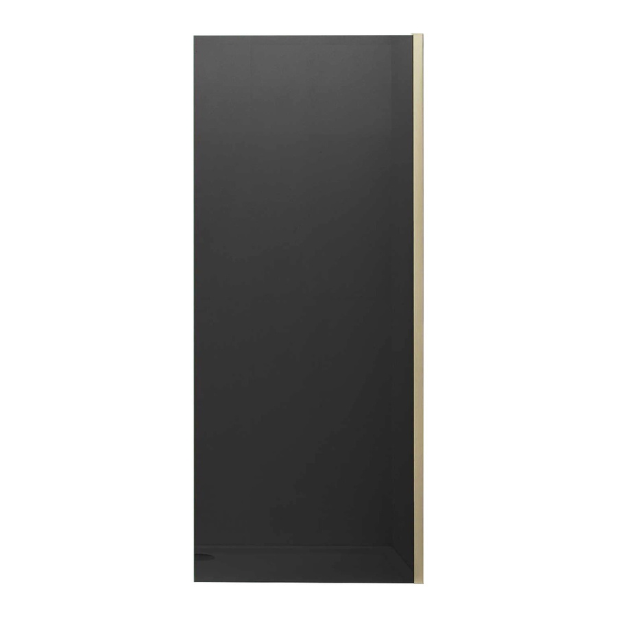 Duschparadies Walk-In Duschwand aus ESG Sicherheitsglas mit Easy-Clean-Beschichtung, Farbe Grau, Rahmenfarbe Gold, B/H: 100 x 200 cm - Bild 2