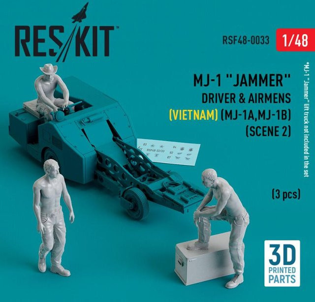 ResKit Models MJ-1 Jammer Driver & airmens, Fahrzeuge, 3-teiliges Set, 1:48 - Bild 1