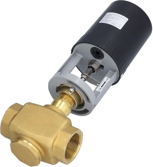 Aimo Elektrisch motorisiertes 2-Wege Regelventil aus Messing mit BSP-Anschluss AC 220V in Multicolour - Bild 1