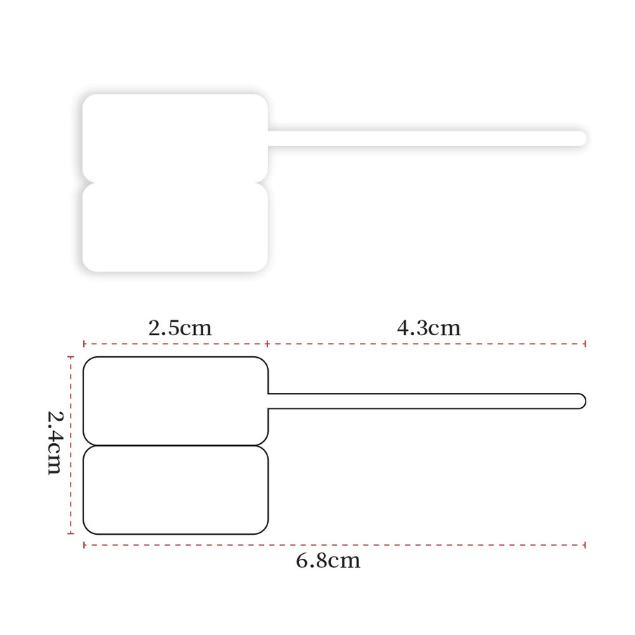 GGWP Selbstklebende Schmucketiketten mit individuellem Logo, weiß, quadratisch, bedrucktes Preisschild für Halsketten, Armbänder und Ringe - Bild 2