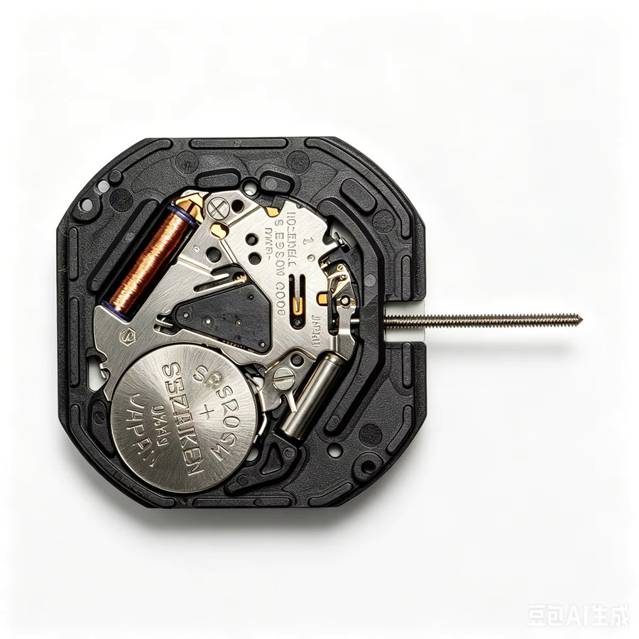 Epson Uhrwerk, Quarzwerk, Metall, Silber, Drei-Zeiger-Kalender - Bild 3