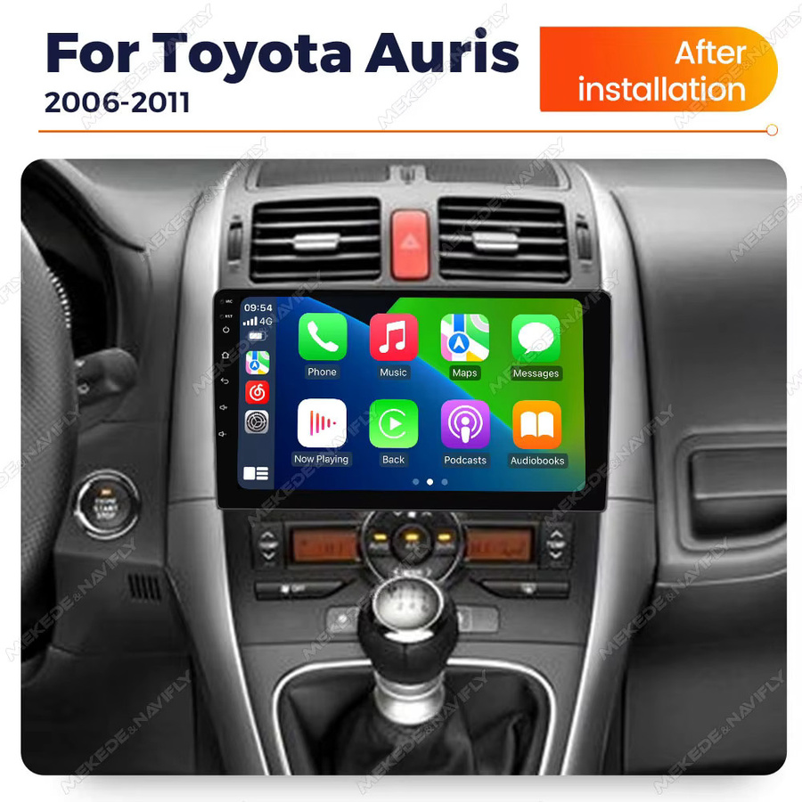 NAVIFANS Android 14 Autoradio mit IPS Touchscreen für Toyota Auris E150, 2DIN Multimedia System mit GPS, Schwarz - Bild 2