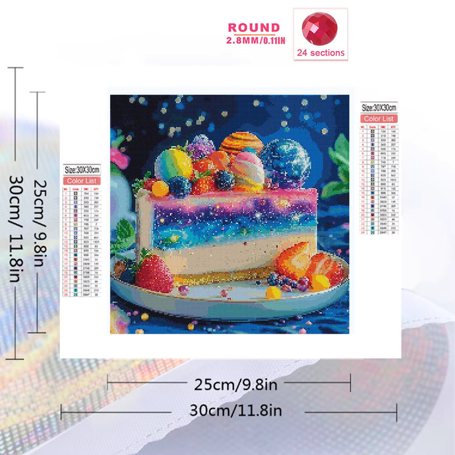 EverShine Diamant-Mosaik Landschaft Handgefertigtes Stickerei-Set mit Strass-Steinen in Multicolour, quadratisch - Bild 2