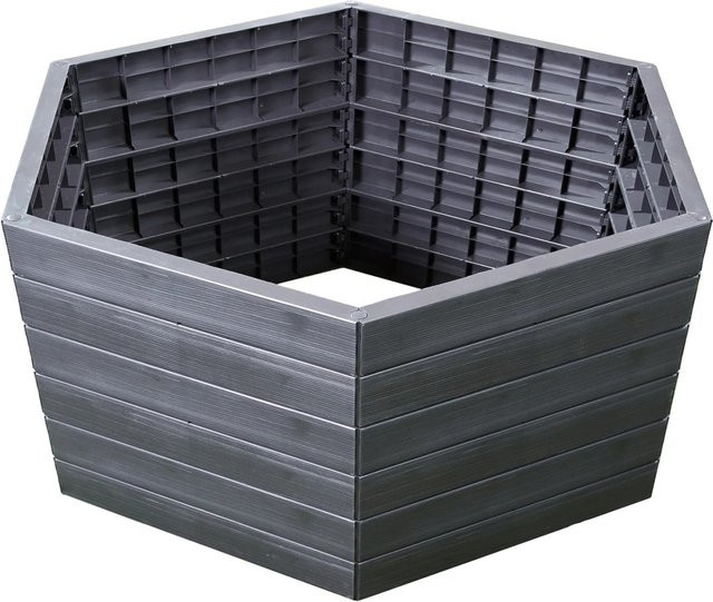 Garantia Hochbeet Ergo XL 75 in Holzoptik aus Recyclingkunststoff, B/T/H: 145 x 145 x 75 cm - Bild 1