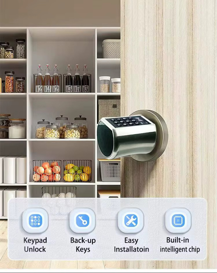 Realhelp Smart-Türschloss-Zylinder in Silber mit TTlock App, Fingerabdruck, digitaler Tastatur und Karten-Entsperrung, DIY Elektronisches Schlüsselloses Heimsicherheitsschloss mit EU-Profil - Bild 4