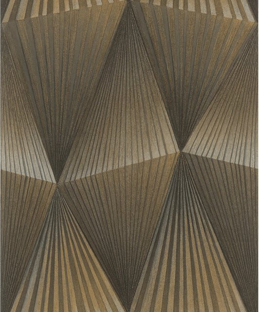 Rasch Selbstklebende Vliestapete Cairo mit geometrischem Abstract-Muster in Schwarz und Braun, B: 0,53 m x L: 6 m - Bild 1