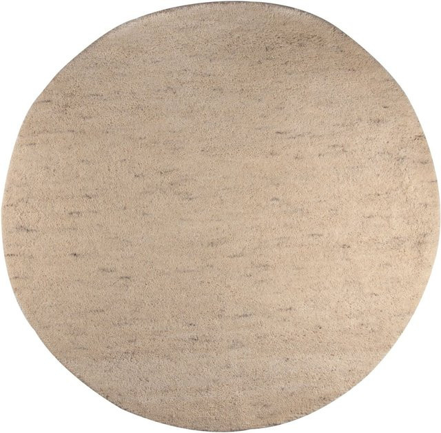 Handgeknüpfter Teppich HADJ von theko, rund, beige, Wolle, geeignet für Fußbodenheizung - Bild 1