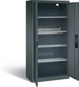 C+P Akku-Ladeschrank Basic mit Vollblechtüren in Anthrazit, H: 195 cm, B: 93 cm, T: 50 cm - Bild 1