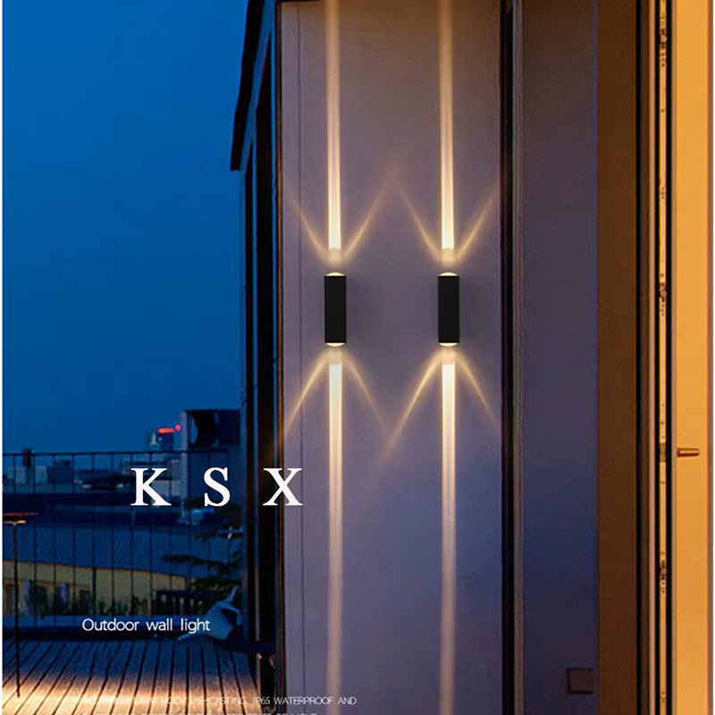 KAISANXINYI LED Wandleuchte IP65 wasserdicht in Schwarz für Outdoor und Indoor zur Dekoration von Garten, Veranda, Balkon und Terrasse - Bild 3