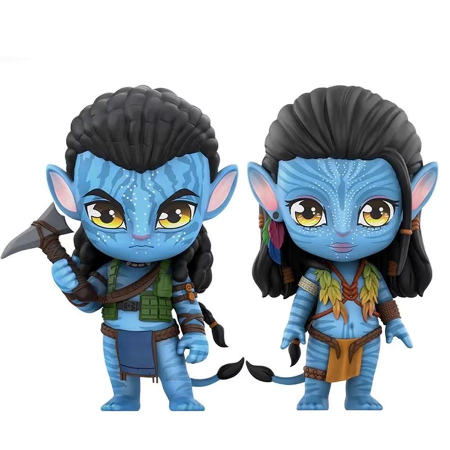 Avatar Kawaii Minifiguren Jake Sully und Neytiri Na'vi aus blauem PVC - Bild 4