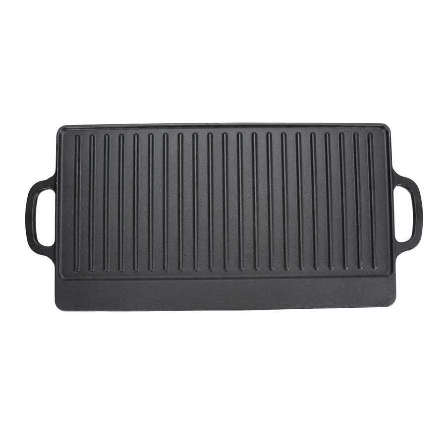 Fishine Gusseisen Grillplatte für Gasgrill, schwarz, B/T/H: 50 x 23 x 2 cm - Bild 2